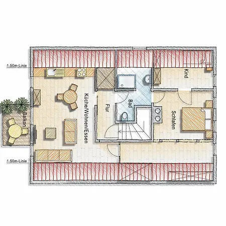 Altes Rauchhaus דירה *